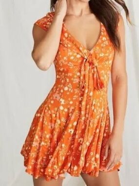 It takes Two Free People Tie-Front Mini Dress XS